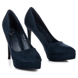 Bestelle Talons En Daim Sur La Plateforme bleu 5