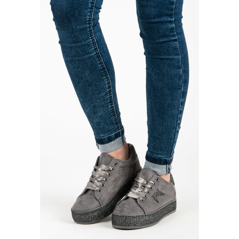 Baskets à paillettes MCKEYLOR gris 2