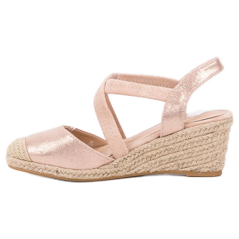 SHELOVET Espadrilles Compensées rose 1