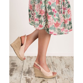 Renda Sandales en daim à la mode brun 2