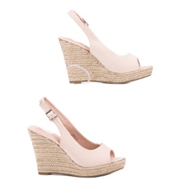 Renda Sandales en daim à la mode brun 1