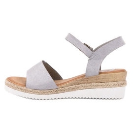 SDS Sandales grises à paillettes 2