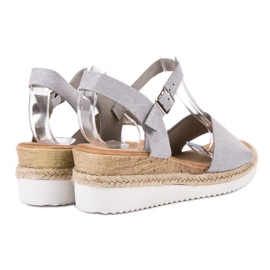 SDS Sandales grises à paillettes 1