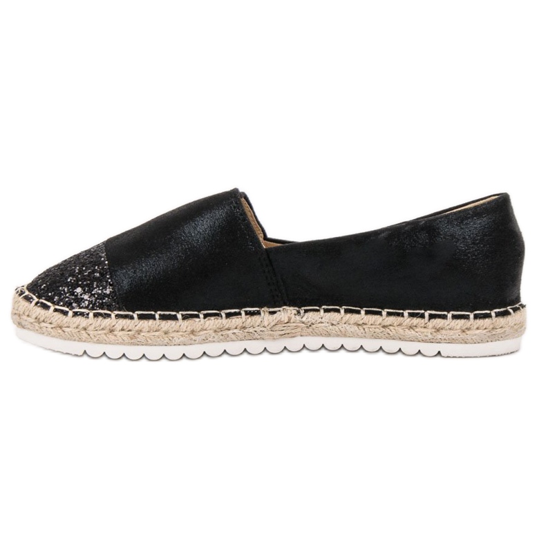 Erynn Chaussures à enfiler à paillettes noir 1