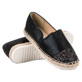 Erynn Chaussures à enfiler à paillettes noir 2