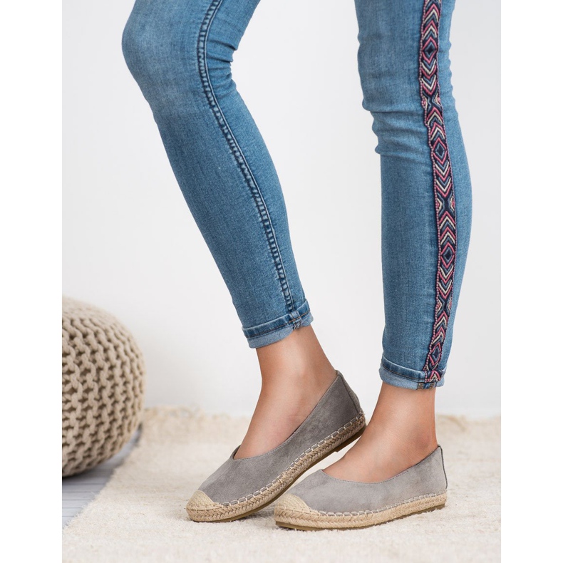 Marquiz Ballerines en daim gris 2