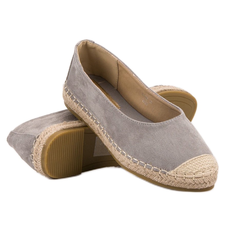 Marquiz Ballerines en daim gris 1