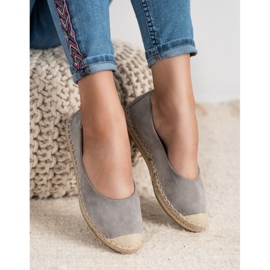 Marquiz Ballerines en daim gris 3