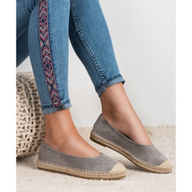 Marquiz Ballerines en daim gris 4