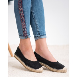 Marquiz Ballerines en daim le noir 3