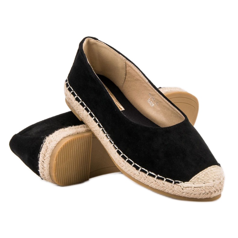 Marquiz Ballerines en daim le noir 2