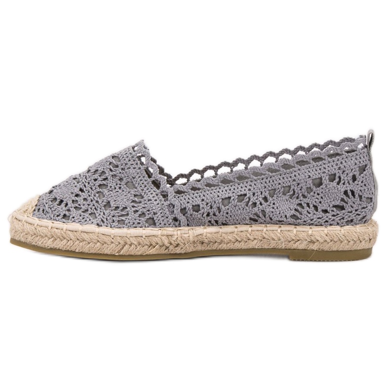 Seastar Espadrilles en dentelle gris 1 Seastar Espadrilles en dentelle gris 1