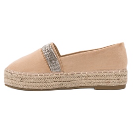 SHELOVET Espadrilles Avec Cristaux brun 1 SHELOVET Espadrilles Avec Cristaux brun 1