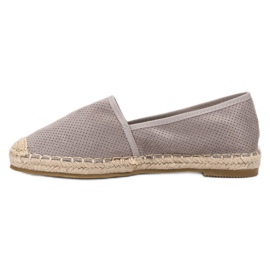 Ideal Shoes Chaussures à enfiler en daim gris 1