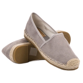 Ideal Shoes Chaussures à enfiler en daim gris 2
