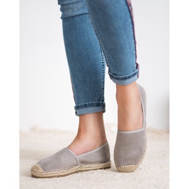 Ideal Shoes Chaussures à enfiler en daim gris 4