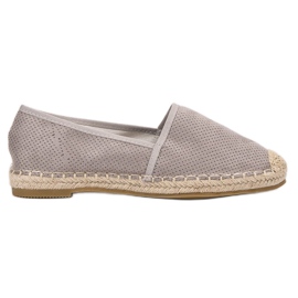 Ideal Shoes Chaussures à enfiler en daim gris 5
