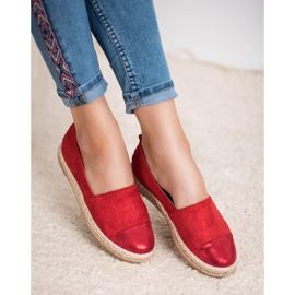 Forever Folie Espadrilles en daim rouge 3