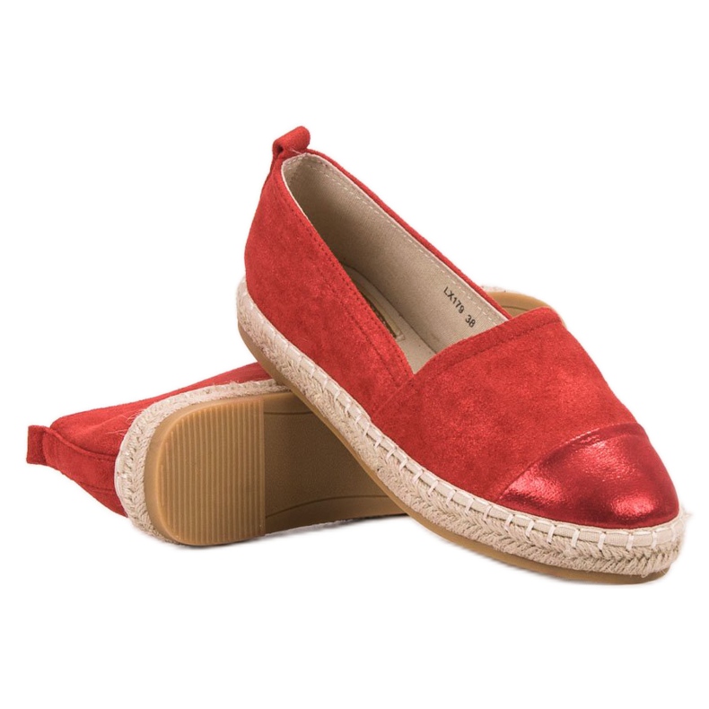 Forever Folie Espadrilles en daim rouge 1