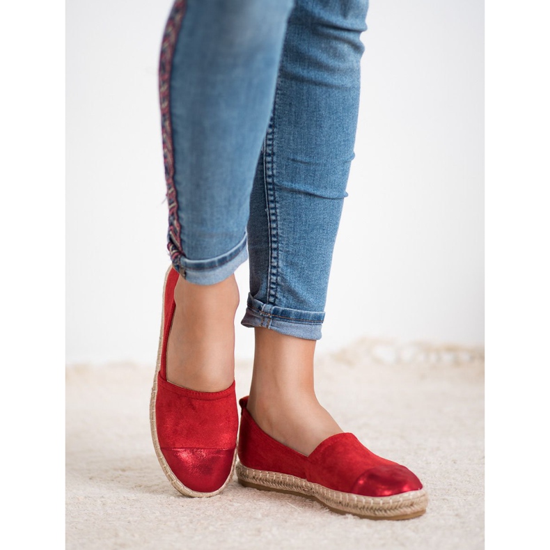 Forever Folie Espadrilles en daim rouge 2