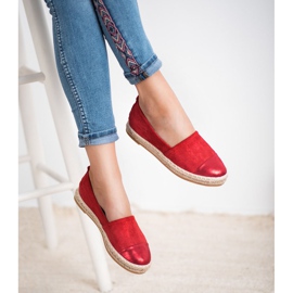 Forever Folie Espadrilles en daim rouge 4