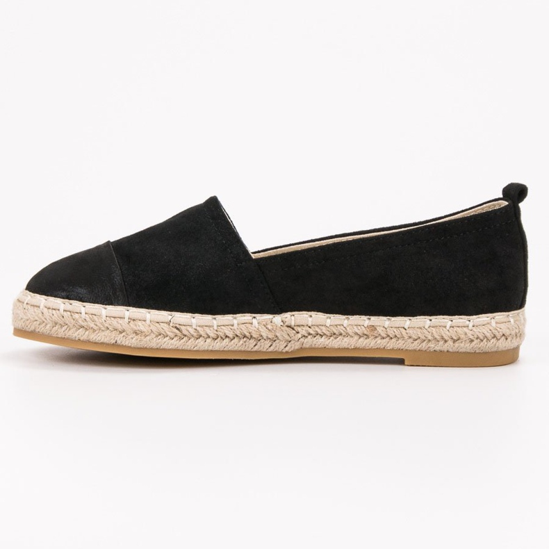 Forever Folie Espadrilles en daim le noir 1
