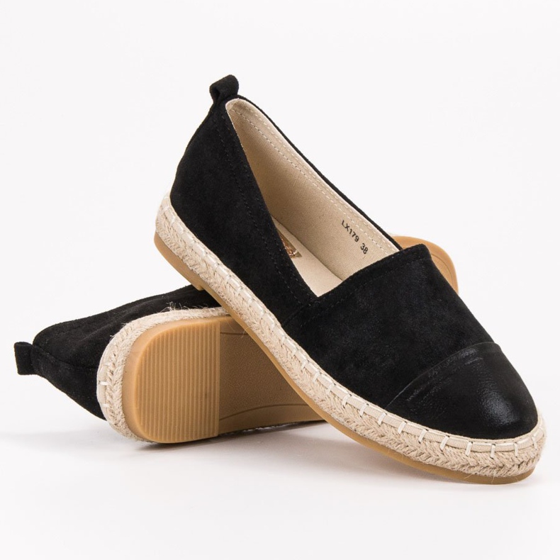 Forever Folie Espadrilles en daim noir 2