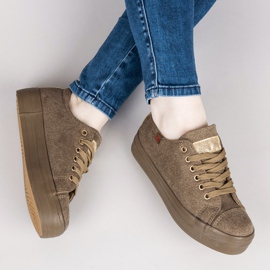 Tony Baskets en velours sur la plateforme vert 1