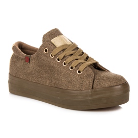 Tony Baskets en velours sur la plateforme vert 4