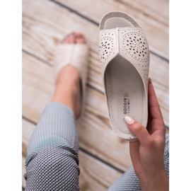 Goodin Chaussons Ajourés brun 2 Goodin Chaussons Ajourés brun 2