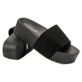 Ideal Shoes Pantoufles Sur La Plateforme le noir 1 Ideal Shoes Pantoufles Sur La Plateforme le noir 1