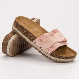 Bestelle Pantoufles À Volants rose 1