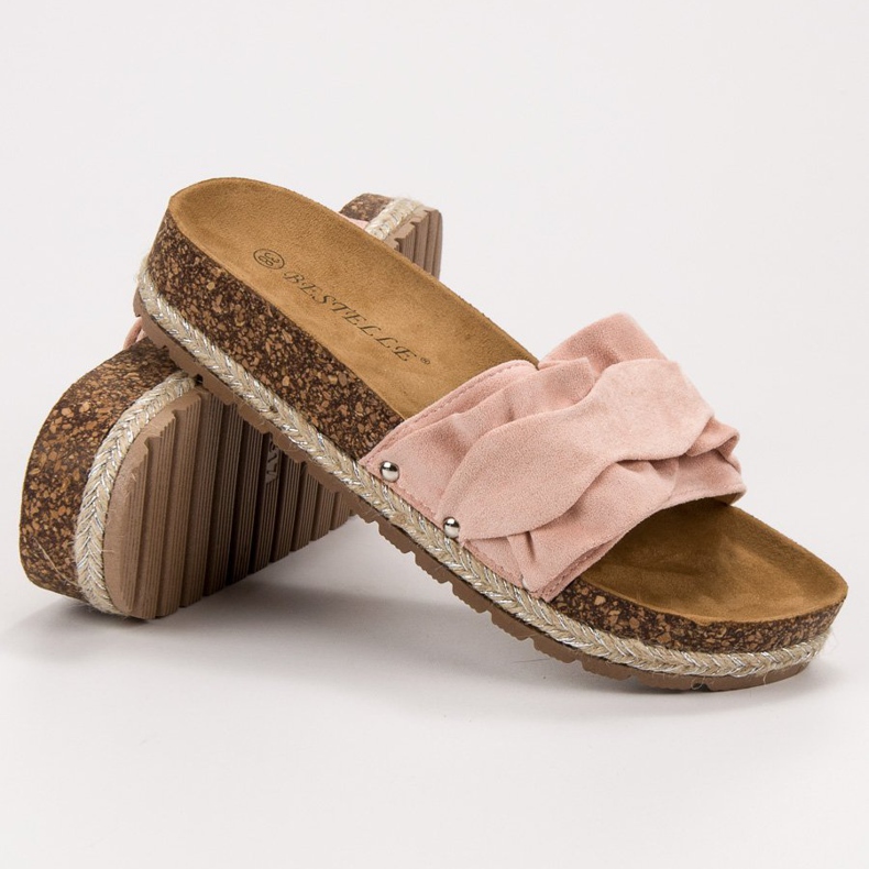 Bestelle Pantoufles À Volants rose 1