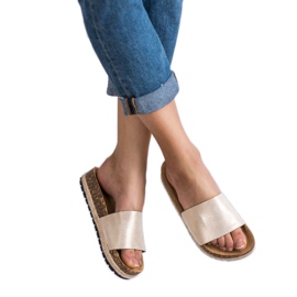 Sergio Todzi Pantoufles confortables pour femmes jaune 4