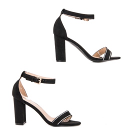 Abloom Sandales à cristaux le noir 1