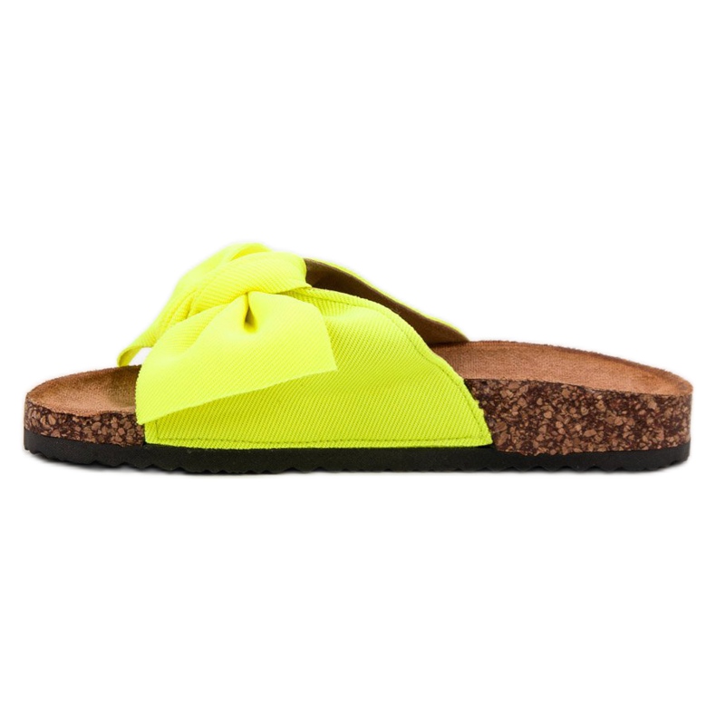 Queen Vivi Pantoufles fluo pour femmes jaune 2