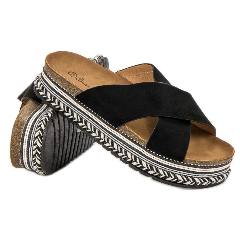 SHELOVET Chaussons Boho Noir le noir 1 SHELOVET Chaussons Boho Noir le noir 1