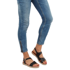 Sandales femme noires H-7 Noir 1