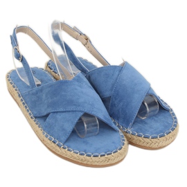 Sandales espadrilles bleues YJ-2M12 Bleu 1