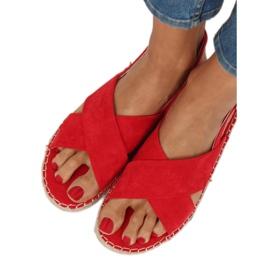 Sandales espadrilles rouges YJ-2M12 Rouge 3