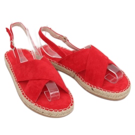 Sandales espadrilles rouges YJ-2M12 Rouge 2