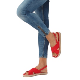 Sandales espadrilles rouges YJ-2M12 Rouge 1