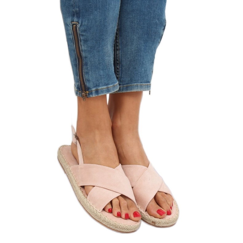 Sandales espadrilles beige YJ-2M12 Nude 1 Sandales espadrilles beige YJ-2M12 Nude 1