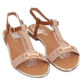 Sandales femme roses 127-97 Rose brun 1