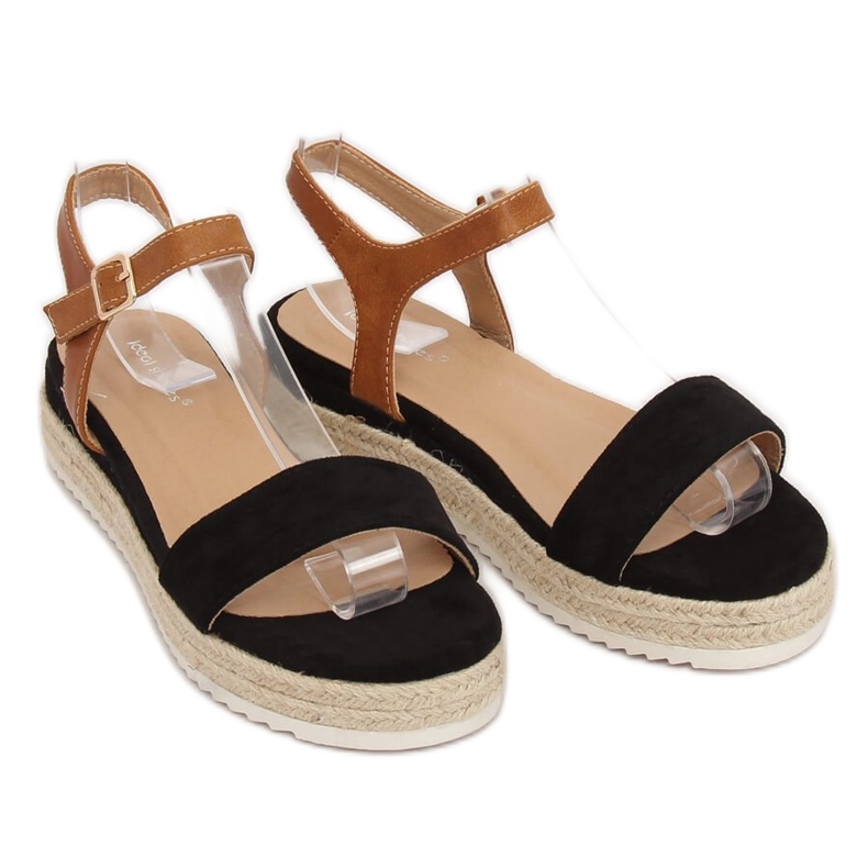 Sandales espadrilles noires Y-8224 Noir 2