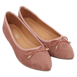 Ballerines à bouts d'amande rose 8F58 Rose 1
