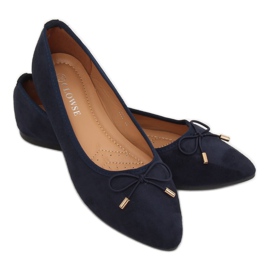 Ballerines bouts en amande bleu marine 8F58 DK.BLUE 1