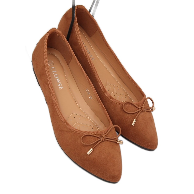 Ballerines avec embouts en amande camel 8F58 Camel brun 1