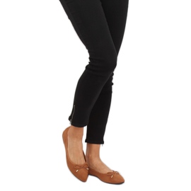 Ballerines avec embouts en amande camel 8F58 Camel brun 3
