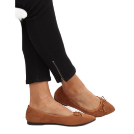 Ballerines avec embouts en amande camel 8F58 Camel brun 2